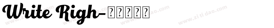 Write Righ字体转换